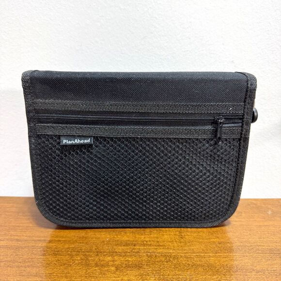 PlanAhead 6 Ring Planner Black Organizer Undated Calendar Inserts Pockets - Picture 2 of 16